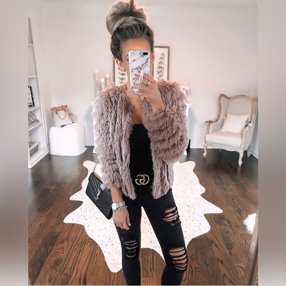Sage The Label Faux Fur Fringe Jacket